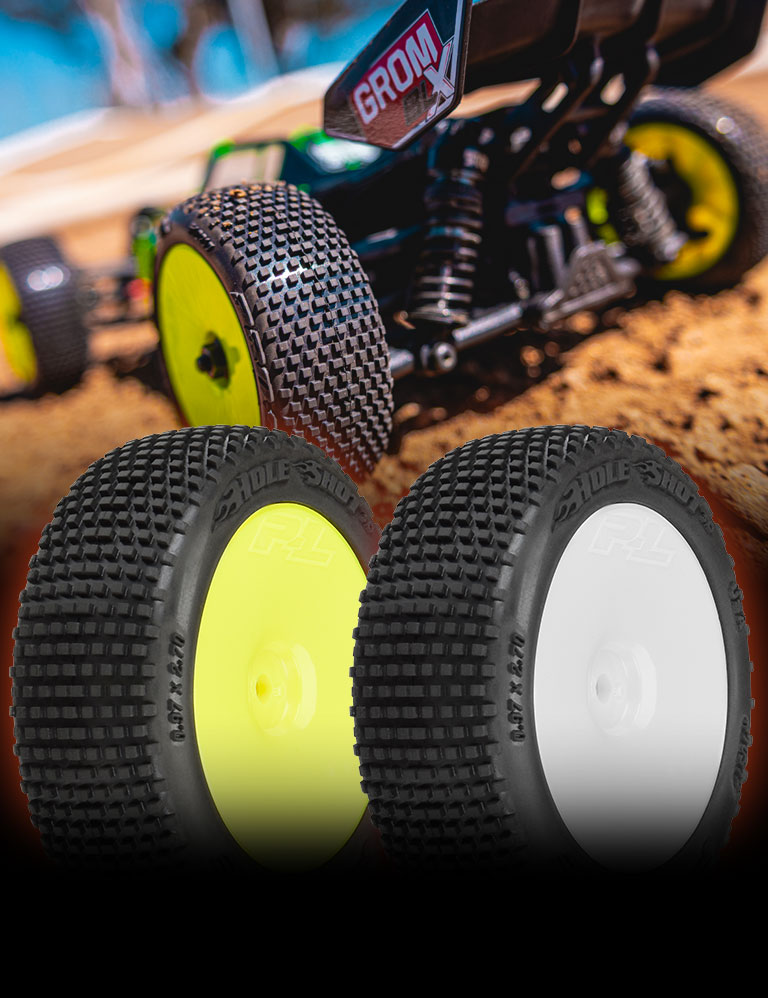 Shop Hole Shot 3.0 1.9 Inch Buggy Tires Mounted for Typhon™ GROM Front or Rear, Mounted on Velocity Wheels