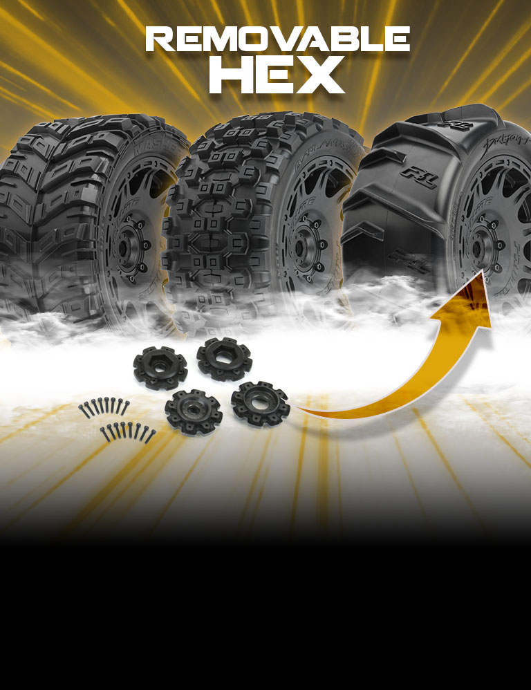 Tires Mounted on Raid Black