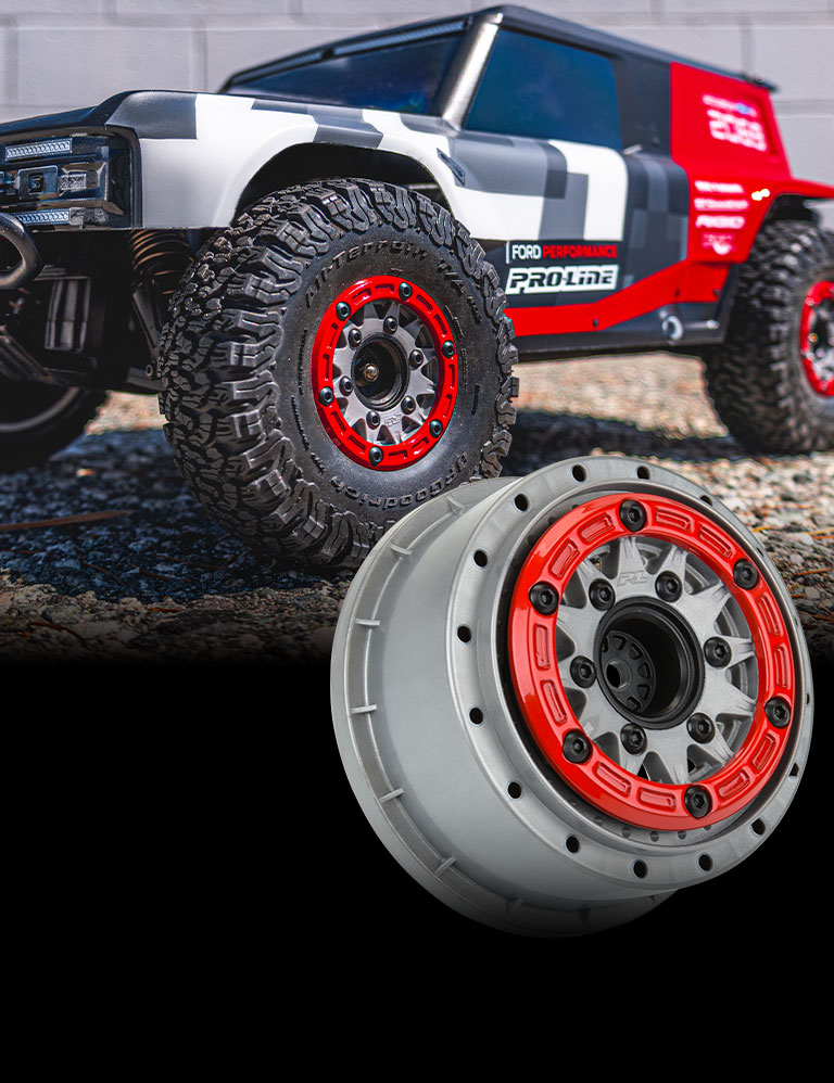Shop Raid 2.2 Inch/3.0 Inch Red/Gray Bead-Loc SC Wheels for Slash® 2wd, Slash® 4x4, ProTrac™, & Senton™ 4x4 Front or Rear