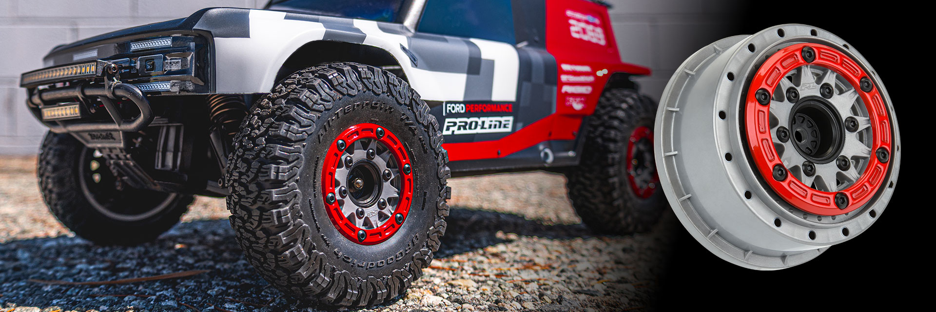 Shop Raid 2.2 Inch/3.0 Inch Red/Gray Bead-Loc SC Wheels for Slash® 2wd, Slash® 4x4, ProTrac™, & Senton™ 4x4 Front or Rear
