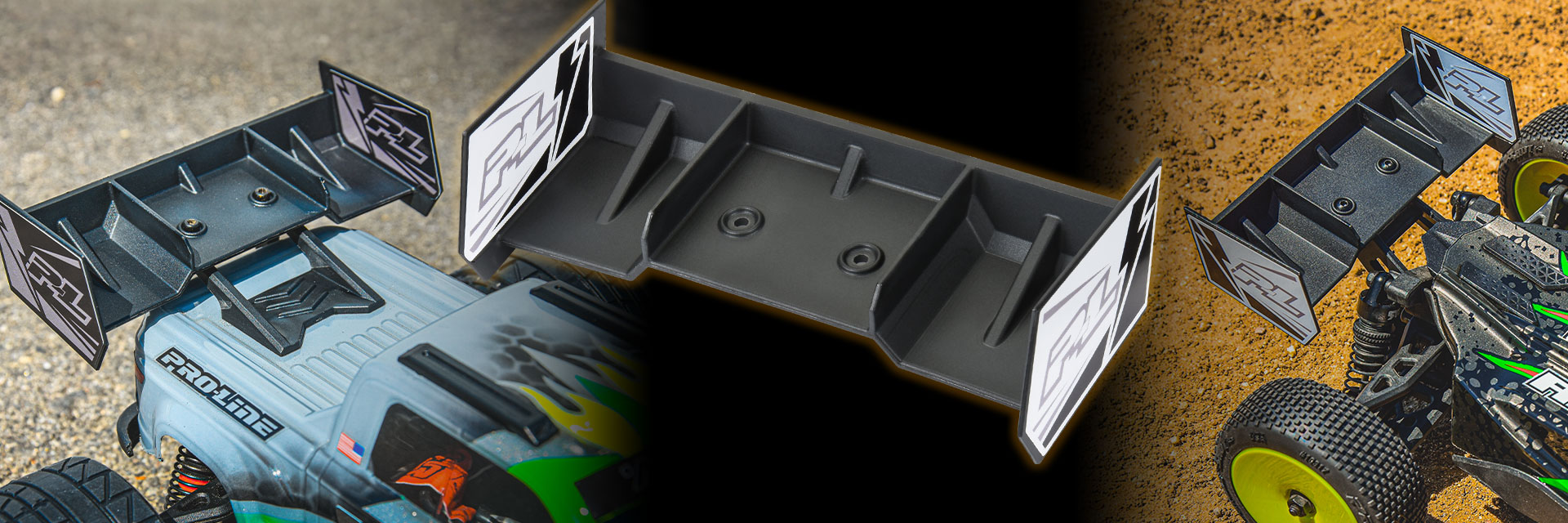 Shop Sector Black Wing and Wing Set for ARRMA® Typhon™ GROM & Granite™ GROM